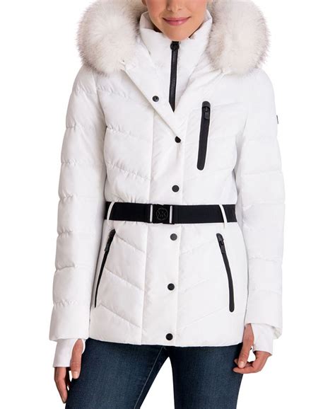 michael kors fake fur coat|michael kors removable hood coats.